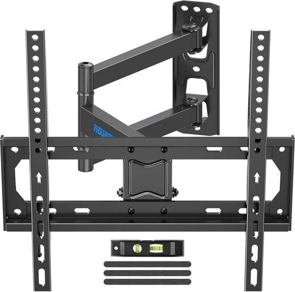 MOUNTUP TV Wall Mount, Single Stud Swivel Tilt Full Motion for Most 26-55 Inch Flat Screen/Curved TVs, Universal