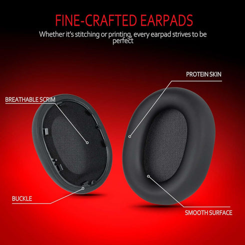 Krone Kalpasmos Replacement Earpads for Sony WH-1000XM5 (WH1000XM5), Premium Ear Pads with Soft Protein Leather and