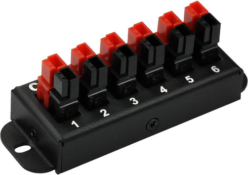 F-1011 6-Position 45A Power Pole Distribution Block Module, Connector Power Splitter Distributor Source Strip