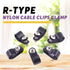 Swpeet 120 Pack Black 1/2 Inch Nylon Plastic R-Type Cable Clips, Screw Mounting Fastener Clips with 120 Screws