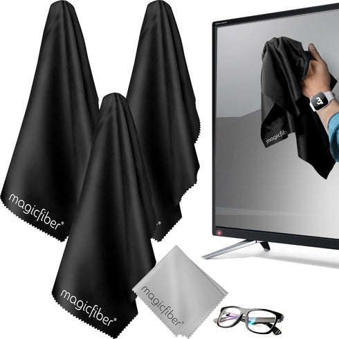 MagicFiber Extra Large Microfiber Cleaning Cloth for TV, Screens, Windows, Mirrors & More