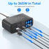 YSYFAD 6-Port 100w 65W 3.0 USB C Charger with LED Display Adjustable Brightness, USB Charging Station GaN Multiport