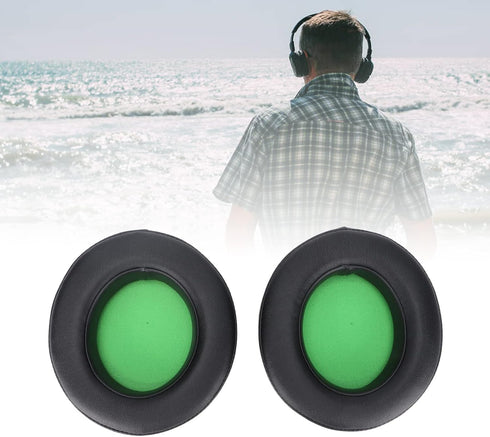 Headphone Parts Portable Headphone Ear Pads Leather Soft Replacement Headset Ear Cushions for Razer Kraken 7.1 V2 Pro Headphone Ear Pads Headphone Parts (Green)