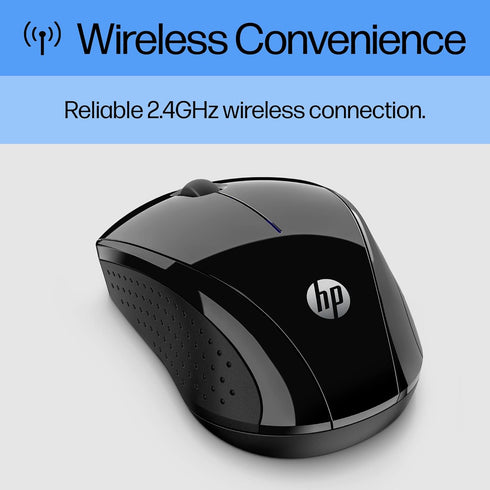 HP Wireless Mouse - Black, 15-Month Battery, 1600 DPI Sensor, Side Grips for PC/Laptop, Mac, Chromebook