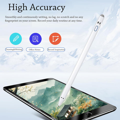 Active Stylus Pens for Touch Screens, Rechargeable Universal iPad Pencil for iPad/iOS/Android Devices