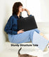 LOVEVOOK 17.3 Inch Laptop Tote Bag for Women, Leather Business Office Work Bag Computer Briefcase with Small Clutch fit