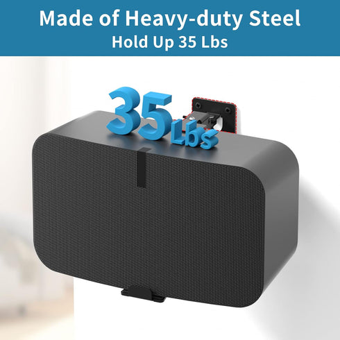 Heavy Duty Speaker Wall Mount for Sonos Five & Play 5 Gen 2 - Tilt & Swivel Adjustable Mount for Sonos 5 Wall