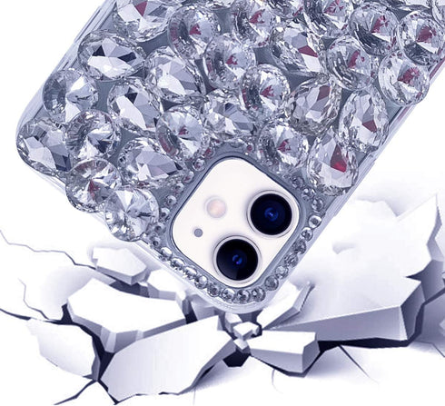 Bonitec 3D Glitter Sparkle Bling Case for iPhone 11, Luxury Shiny Crystal Rhinestone Diamond Bumper Cover