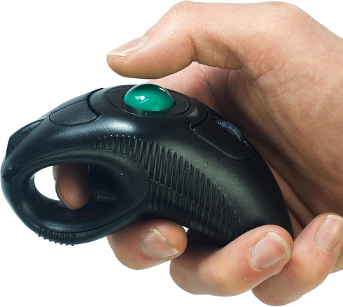 YUMQUA Finger Handheld Mouse, Trackball Mouse Wireless, 2.4GHz USB Wireless Fingertip with Roller