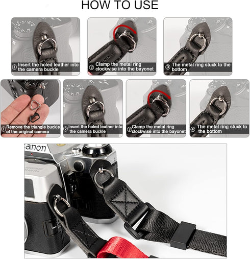Quick Release Adjustable Camera Neck Shoulder Sling Strap for Nikon Canon Pentax Fujifilm Panasonic