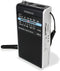 Retekess PR15 Pocket NOAA Weather Radio, AM FM Emergency Portable Radio Powered by AAA Battery (Silver Black)
