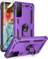 Androgate Military-Grade Metal Ring Holder Kickstand Case for Samsung Galaxy S21 Plus 5G with HD Screen Protectors