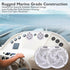 Pyle Marine Speakers - 5.25 Inch 2 Way Waterproof Outdoor Audio System, 180 Watt Power, 1 Pair, White