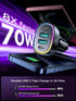 70W 4 Port Super Fast USB C Car Charger Adapter - Essential for Family Travel