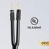 GearIT 12AWG Speaker Cable Wire with Gold-Plated Banana Tip Plugs, 15 Feet, Black