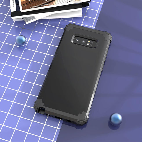 IDweel for Galaxy Note 8 Case, 3 in 1 Shockproof Slim Hybrid Heavy Duty Protection Hard PC Cover (Black)