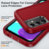 Galaxy A15 5G Case with Kickstand, 3-Layer Military Grade Protective Cover, Shockproof Silicone - Red/Black
