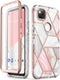 i-Blason Cosmo Series Slim Protective Case for Google Pixel 4a (5.8 inch, 2020), Stylish with Built-in Screen Protector