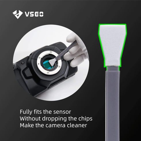 VSGO VS-S01E Professional Camera Cleaning Kit with 6pcs 12mm Swabs and 10ml Cleaner for DSLR Cameras