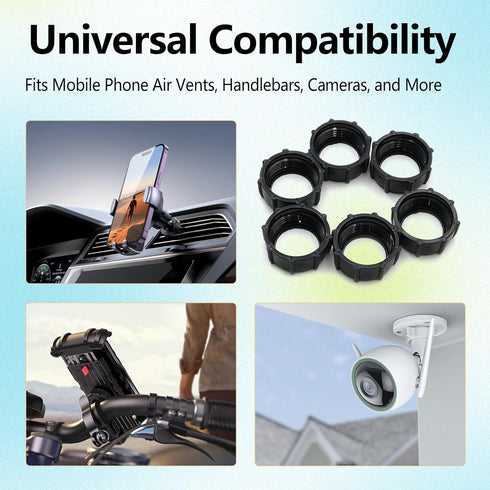 6 Pack Car Phone Mount Replacement Parts, Tightening Nut for Replacement Car Mount Screw-On Ball-Joint Fixed Adapter