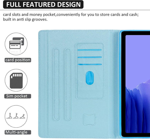 Dteck Galaxy Tab A7 Tablet Case 10.4" 2022/2020, SM-T500/T503 PU Leather Protective Cover with Auto Sleep Wake
