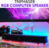 Tilted Nation Gaming Soundbar | RGB Monitor Sound Bar for PC | Crisp Audio and Adjustable LED | Wireless or USB Wired