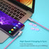 Pofesun 10ft USB C Charger Cable 3-Pack, Right Angle USB A to C, Fast Charging for Samsung Galaxy S24, Note 20, LG V50.