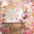 Large Rose Gold Balloons Birthday Decorations Banner Backdrop Theme Poster for Women Girls Party Supplies Decor