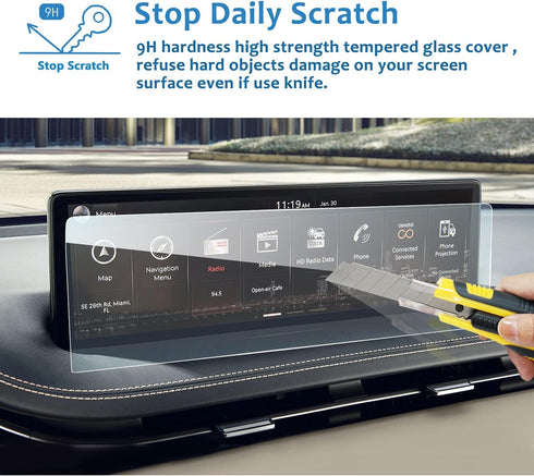 2022 2023 2024 GV70 9H 14.5-Inch) LFOTPP Glass Screen Protector for Genesis Tempered Glass Navigation Hardness Car
