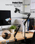 MQHXUY Overhead Camera Mount for Desk, Heavy Duty Adjustable Arm Stand for Phone Webcam DSLR Ring Light