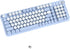 COVEVA Wireless Bluetooth Keyboard - Full Size Retro Round Typewriter Style Wireless Keyboard