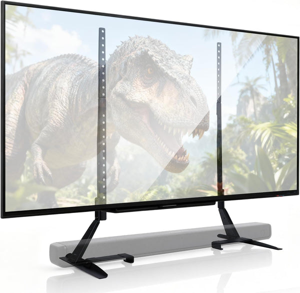 Amazon Basics Universal TV Stand, Height Adjustable for TVs up to 77 inch, Compatible