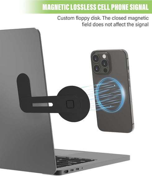 Magnetic Phone Holder for Car, Adjustable Foldable Car Accessories, Cell Magnetic Mount for Car Screen Laptop (Black)