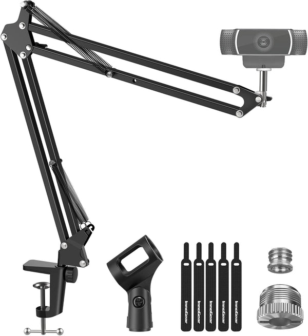 InnoGear Webcam Stand, Boom Arm Mount Stand for Logitech Webcam BRIO 4K C920 C920S C922 C922x C925e C930 NexiGo N60,