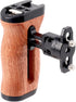 FocusFoto Wooden Side Handle Grip Left/Right Handgrip with 1/4"-20 & 3/8"-16 & Cold