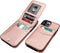 KIHUWEY Wallet Case for iPhone 12 Pro Max, Credit Card Holder, Premium Leather Magnetic Clasp, Rose Gold