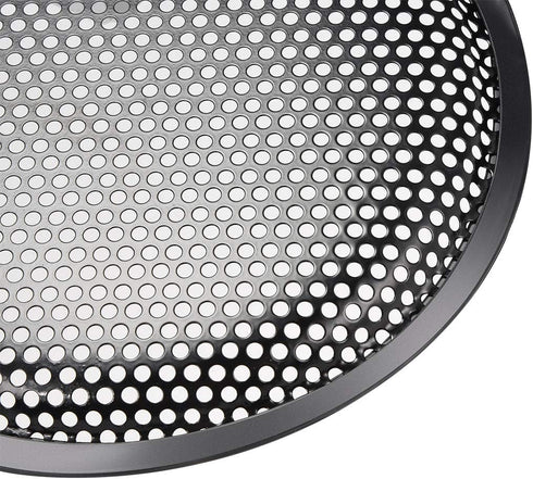 uxcell 2pcs 15" Speaker Waffle Grill Metal Mesh Subwoofer Guard Cover with Clips, Screws