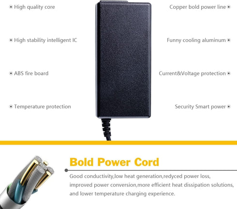 90W AC Adapter Laptop Charger for Toshiba Satellite C55 L505D L855 C675 PA3714U-1ACA Series and More Power Cord