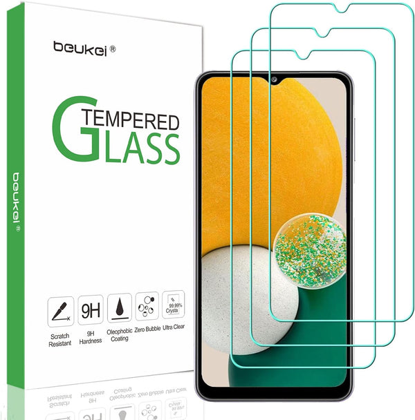 3-Pack Tempered Glass Screen Protector for Samsung Galaxy A13, Touch Sensitive and Case Friendly