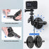 UURig SC-01 Suction Mount 3" for Vlogging Action Camera, Car Mount with Smartphone Clamp for iPhone 16 15 14 13