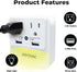 Rayovac Surge Protector with Night Light, 2 Outlet Power Strip & 2 USB-A Ports for Home, School, or Office