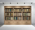 BELECO 9x6ft Fabric Vintage Wooden Bookshelf Backdrop Library Study Living Room Bookcase Books Background for Video
