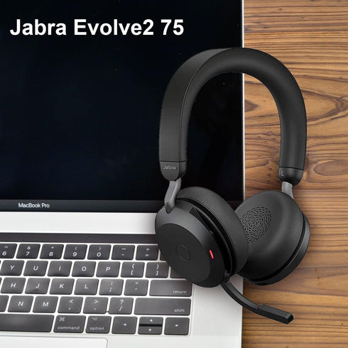 Evolve2 75 Ear Pads - Defean Replacement Ear Cushion Compatible with Jabra Evolve2 75 PC Wireless Headset