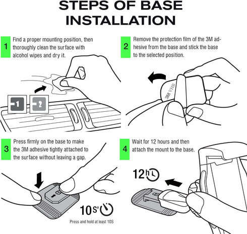 Car Phone Holder, Sticky Adhesive Mount for 4 to 6.5 inches Smartphones