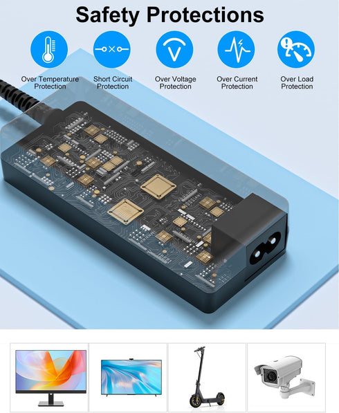 XWNV 12V PD-201 PD201 1080P DC12V AC/DC Adapter Compatible with Dxyiitoo Built in DVD Player Portable Bluetooth