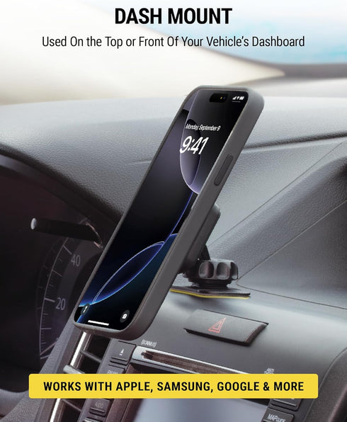 Scosche MAGDM2 MagicMount Magnetic Car Phone Mount, 360° Adjustable Magnet Head, Universal Holder