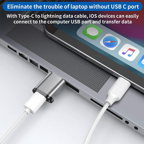 USB C to USB Adapter 6 Pack, USB to USB C Charger Cable Converter for iPhone, MacBook, Cellphone and More (Grey)