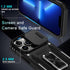 DEERLAMN iPhone 13 Pro Case - Black, Military Grade Shockproof, Slide Camera Cover, Screen Protector, Rotated Ring