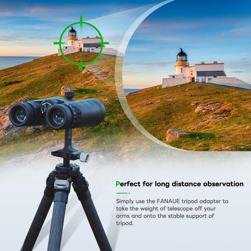 FANAUE S2-01 Binocular Tripod Adapter with 1/4-20" Thread, Compatible with Porro Binoculars and Arca Ball Heads