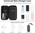 6.5x3.2x1 inch iMangoo Travel Essential Electronics Organizer Pouch Charger Case, Shockproof Dual Zipper Power Bank